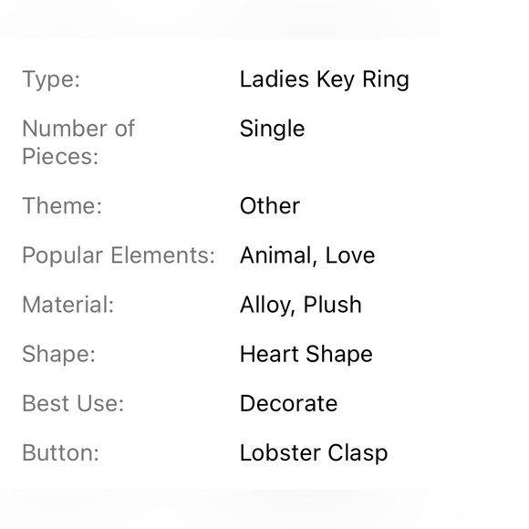 NWTS Love Heart Bear Pom Pom Keychain Pendant Fashion Cute Elegant Car Keyring - Picture 7 of 7